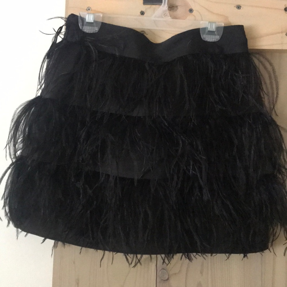 Black feather skirt
